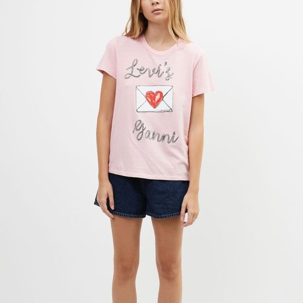 {ganni x Levi’s} pink love shirt